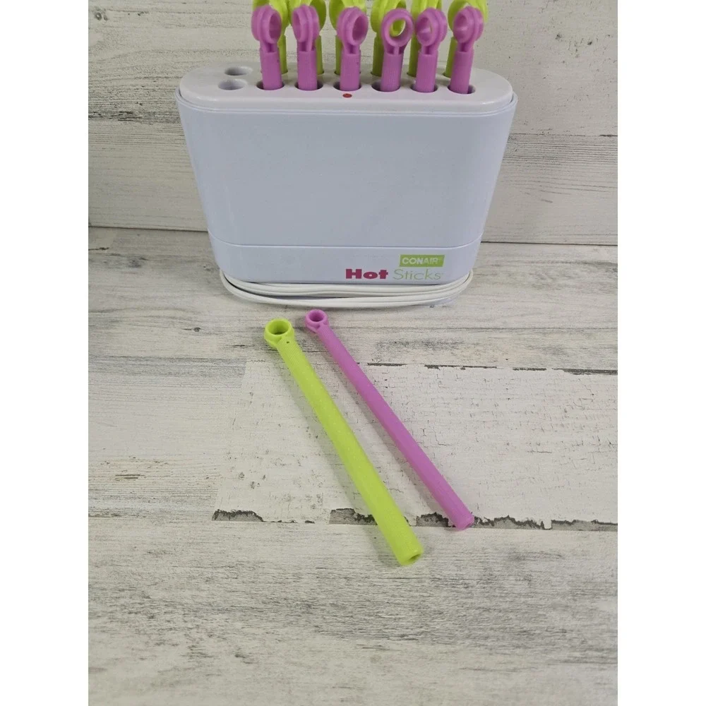 Conair Hot Sticks Instant Heat Hair Setter HS18G Purple Green Flexible Rollers